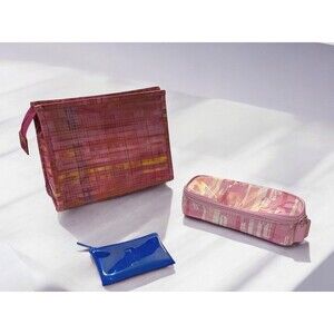 3 - Clinique Cosmetic Zipper Makeup Bag Lot